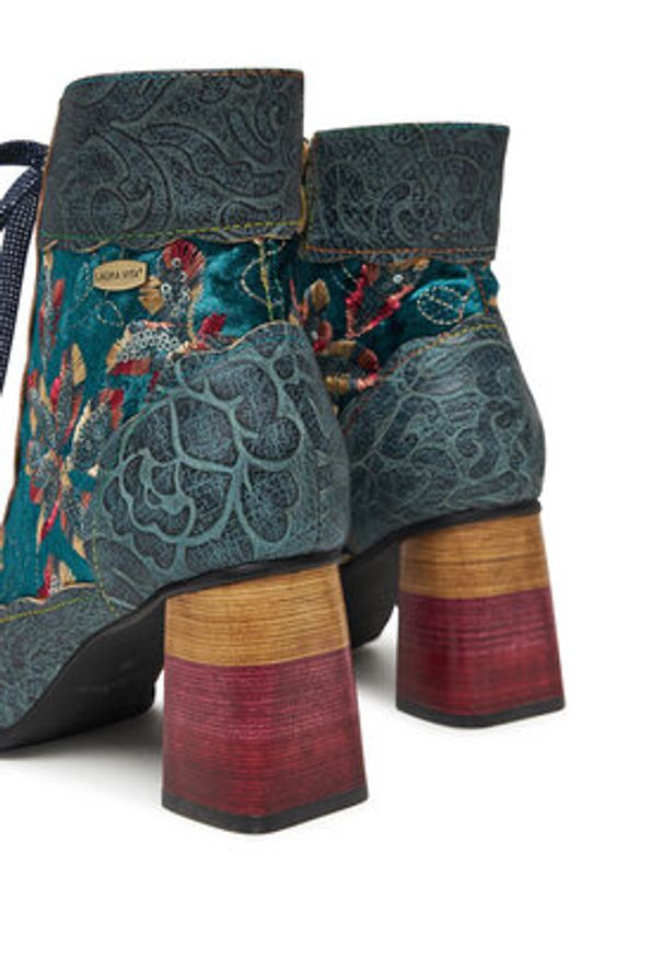 Laura Vita Trzewiki Idcano 06 Turkusowy. Kolor: turkusowy. Materiał: materiał