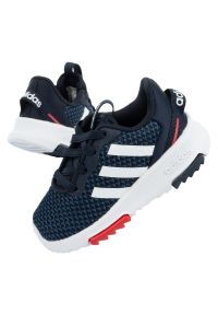 Adidas - Buty adidas Racer Jr FY0109 niebieskie. Zapięcie: sznurówki. Kolor: niebieski. Materiał: tkanina, guma. Model: Adidas Racer #3