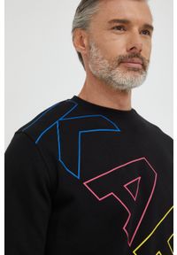 Karl Lagerfeld bluza męska kolor czarny z nadrukiem. Kolor: czarny. Materiał: materiał. Wzór: nadruk