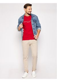 TOMMY HILFIGER - Tommy Hilfiger T-Shirt Logo MW0MW11797 Czerwony Regular Fit. Kolor: czerwony. Materiał: bawełna #5