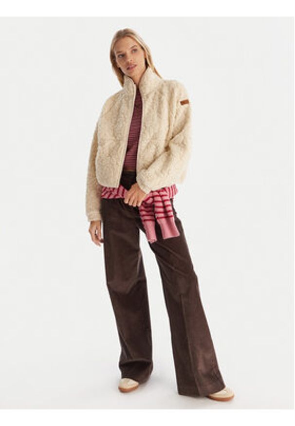 Roxy Polar Blurry Cloud ERJPF03212 Écru Regular Fit. Materiał: syntetyk