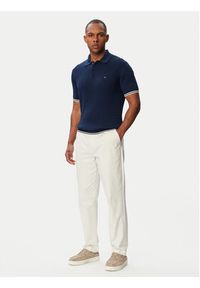 TOMMY HILFIGER - Tommy Hilfiger Polo MW0MW40701 Granatowy Regular Fit. Typ kołnierza: polo. Kolor: niebieski. Materiał: bawełna #5
