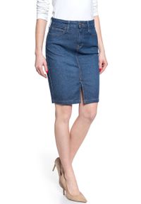 Lee - SPÓDNICA JEANSOWA LEE PENCIL SKIRT DARK GARNER L38GDJUV. Materiał: jeans