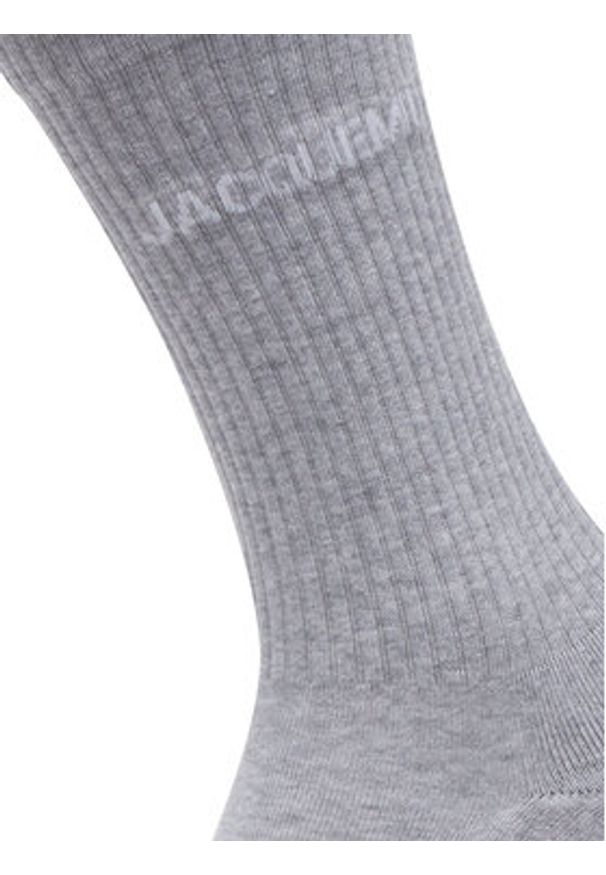 JACQUEMUS Skarpety długie 21H213AC003-5000 Szary. Kolor: szary. Materiał: bawełna