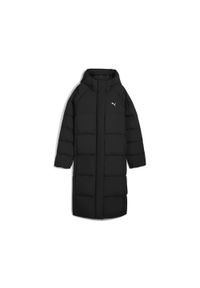 Puma - Damski płaszcz puchowy z kapturem PUMA Black. Typ kołnierza: kaptur. Kolor: czarny. Materiał: puch. Długość: długie. Sport: turystyka piesza