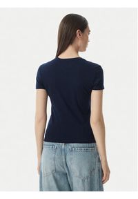 Tommy Jeans T-Shirt Ess Logo DW0DW23479 Granatowy Slim Fit. Kolor: niebieski. Materiał: bawełna #2