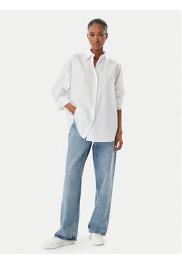 Hugo - HUGO Koszula Elisana 50559860 Biały Regular Fit. Kolor: biały. Materiał: bawełna