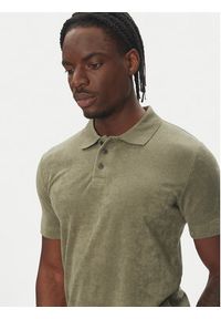 Lindbergh Polo 30-404263 Beżowy Relaxed Fit. Typ kołnierza: polo. Kolor: beżowy. Materiał: bawełna #4
