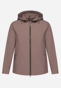 Born2be - Jasnobrązowa Kurtka o Prostym Kroju z Odpinanym Kapturem Nusanelis. Okazja: na co dzień. Kolekcja: plus size. Kolor: brązowy. Materiał: jeans. Styl: sportowy, klasyczny, elegancki, casual #4