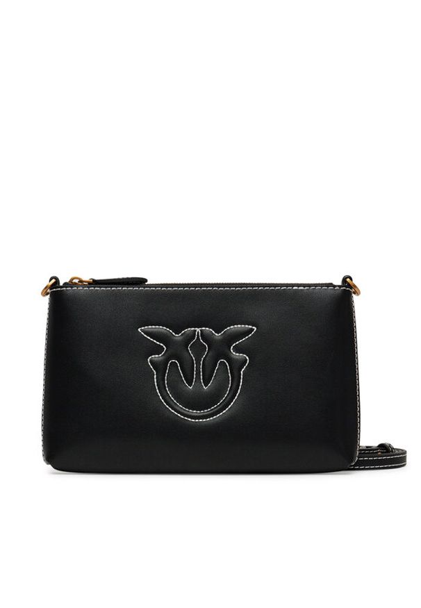 Pinko - PINKO Torebka Flat Horizontal Mini PE 25 PCPL 104277 A2AN Czarny. Kolor: czarny. Materiał: skórzane