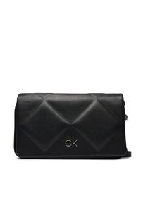 Calvin Klein Torebka Re-Lock Quilt Shoulder Bag K60K611021 Czarny. Kolor: czarny. Materiał: skórzane
