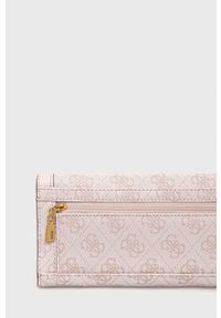 Guess portfel damski kolor różowy. Kolor: różowy. Materiał: materiał #4