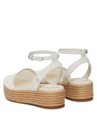 TOMMY HILFIGER - Tommy Hilfiger Espadryle Knit Mesh Espadrille Platform FW0FW08743 Biały. Kolor: biały. Materiał: materiał. Obcas: na platformie