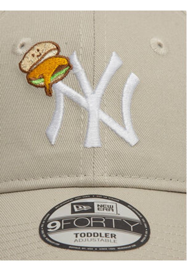 New Era Czapka z daszkiem Jr Icon 9FORTY New York Yankees 60595414 Beżowy. Kolor: beżowy. Materiał: materiał, bawełna