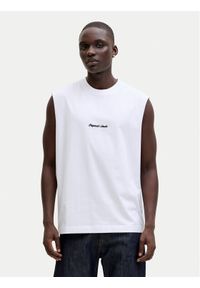Jack & Jones Tank top Norrebro Emb 12292009 Biały Regular Fit. Kolor: biały. Materiał: bawełna #1