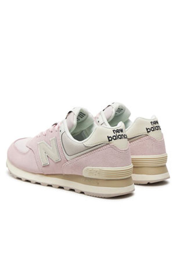 New Balance Sneakersy WL574DL2 Różowy. Kolor: różowy. Materiał: zamsz, skóra. Model: New Balance 574