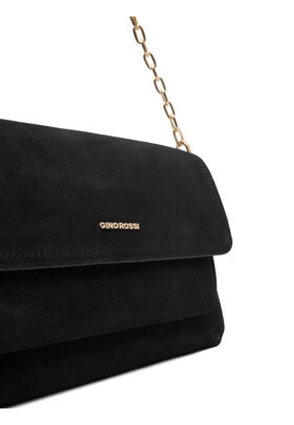 Gino Rossi - GINO ROSSI Torebka EO-LA224-19145 Czarny. Kolor: czarny. Materiał: zamszowe, skórzane