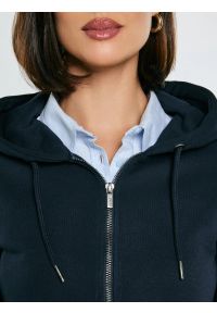 Big-Star - Bluza damska z kapturem granatowa Laurisana 403. Okazja: na spacer. Typ kołnierza: kaptur. Kolor: niebieski. Materiał: dzianina, jeans, dresówka. Długość: długie. Styl: sportowy #2