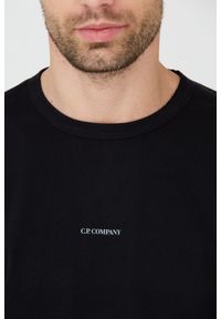 C.P. Company - C.P. COMPANY Czarny męski bawełniany longsleeve, Rozmiar XL. Kolor: czarny. Materiał: bawełna. Długość rękawa: długi rękaw