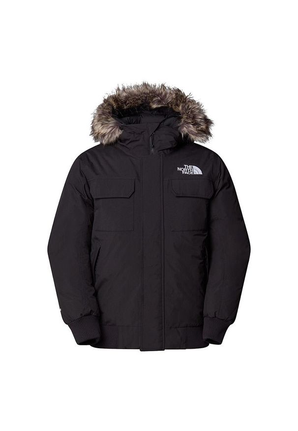 Kurtka The North Face McMurdo Bomber 0A5GD9JK31 - czarna. Kolor: czarny. Materiał: futro, puch, nylon. Sezon: zima