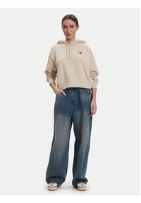 Tommy Jeans Bluza DW0DW22357 Beżowy jasny Regular Fit. Kolor: beżowy. Materiał: bawełna #4
