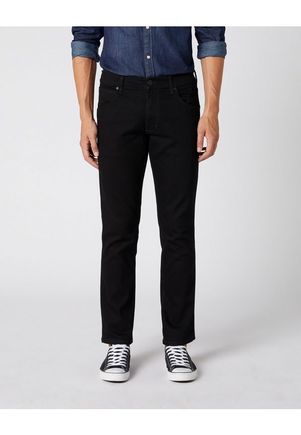 Wrangler - WRANGLER MĘSKIE SPODNIE JEANSOWE WRANGLER GREENSBORO BLACK 112364950