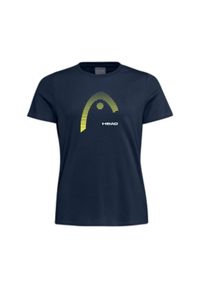 Head - T-shirt damski Club Lara. Kolor: niebieski. Materiał: poliester, bawełna, materiał, jersey. Sport: tenis #1