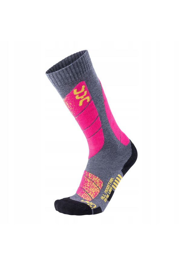 Skarpety narciarskie damskie UYN All Mountain Ski Socks. Kolor: pomarańczowy, różowy, wielokolorowy. Sport: narciarstwo