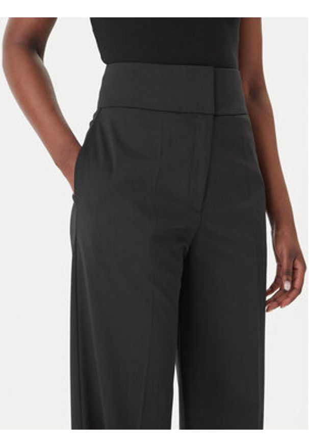 Hugo - HUGO Spodnie materiałowe Himia 50516143 Czarny Wide Leg. Kolor: czarny. Materiał: syntetyk