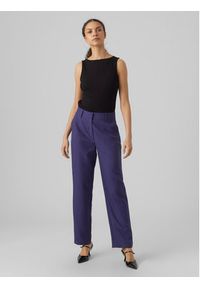 Vero Moda Spodnie materiałowe 10293210 Granatowy Straight Fit. Kolor: niebieski. Materiał: syntetyk