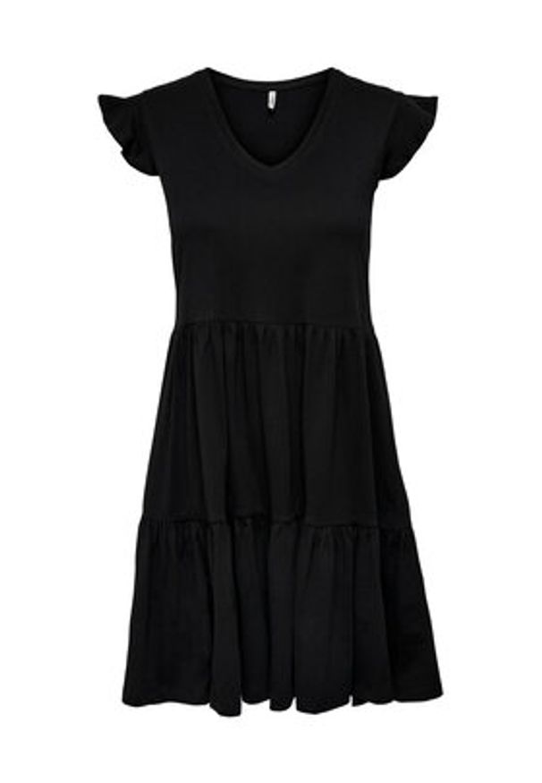 only - ONLY Sukienka letnia May 15226992 Czarny Regular Fit. Kolor: czarny. Materiał: bawełna. Sezon: lato