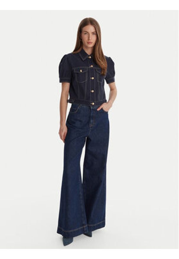 Guess Kurtka jeansowa W6GL08 W1804 Granatowy Regular Fit. Kolor: niebieski. Materiał: bawełna