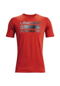 Koszulka męska Under Armour ceglana. Kolor: pomarańczowy #1
