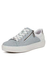 Rieker Sneakersy L59A1-10 Niebieski. Kolor: niebieski. Materiał: zamsz, skóra #3