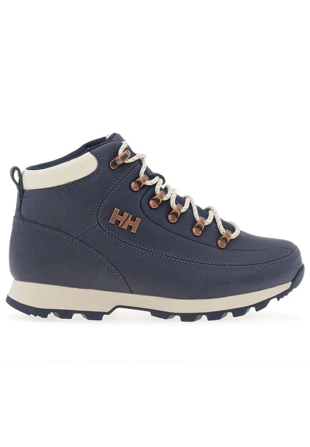 Buty Helly Hansen The Forester 10516599 - granatowe. Kolor: niebieski. Materiał: guma, materiał, tkanina, skóra. Szerokość cholewki: normalna. Sezon: zima