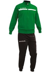 Dres piłkarski dla dorosłych Givova Tuta Givova One zielono-czarny. Kolor: czarny, zielony, wielokolorowy. Materiał: dresówka. Sport: piłka nożna