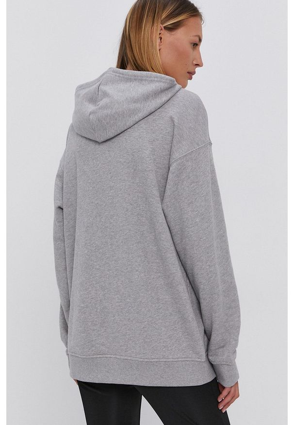 adidas Originals - Bluza bawełniana. Typ kołnierza: kaptur. Kolor: szary. Materiał: bawełna. Wzór: nadruk