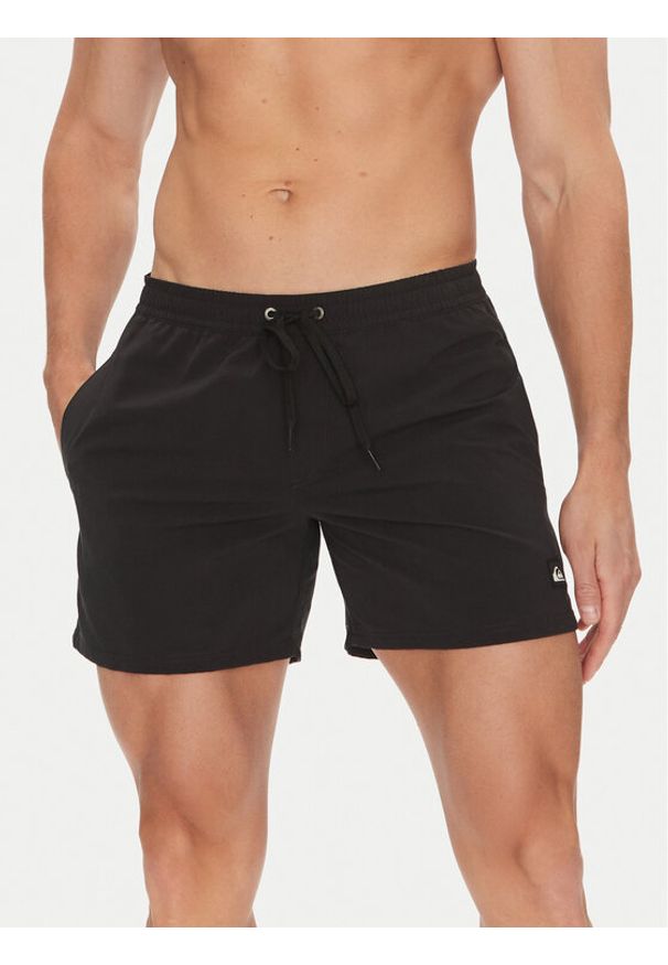 Quiksilver Szorty kąpielowe Everyday Solid Volley EQYJV04120 Czarny Regular Fit. Kolor: czarny. Materiał: syntetyk
