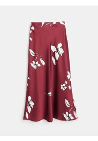 Sinsay - Satynowa spódnica midi w kwiaty - wielobarwny. Materiał: satyna. Wzór: kwiaty