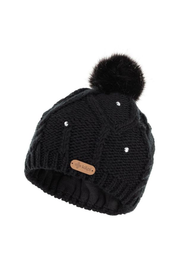 Damska czapka z pomponem Kilpi. Kolor: czarny. Sezon: zima. Styl: sportowy