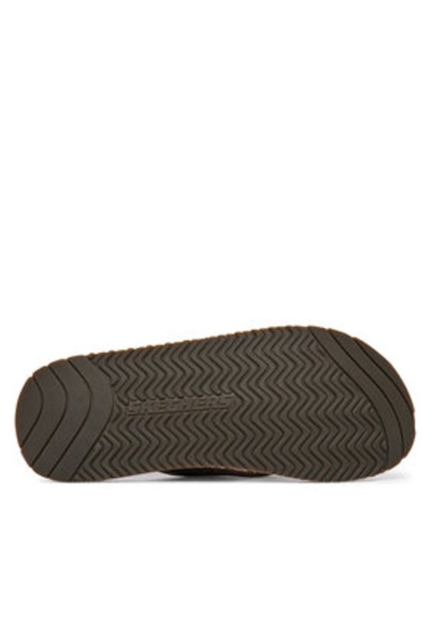skechers - Skechers Japonki Quill - Seaside 205719/BRN Brązowy. Kolor: brązowy. Materiał: skóra