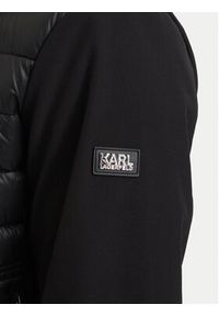 Karl Lagerfeld - KARL LAGERFELD Kurtka przejściowa 505027 563580 Czarny Regular Fit. Typ kołnierza: dekolt w karo. Kolor: czarny. Materiał: syntetyk #6
