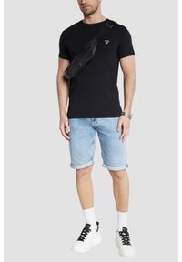Guess - GUESS Zestaw czarnych męskich koszulek Caleb Hero 2PACK. Kolor: czarny