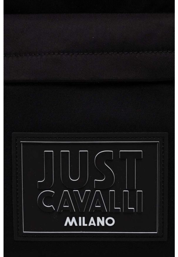 Just Cavalli - JUST CAVALLI Czarny plecak Range Institutional Logo - Sketch 2. Kolor: czarny. Materiał: poliester