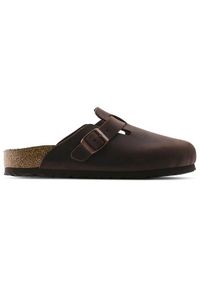 Birkenstock - Klapki damskie BIRKENSTOCK BOSTON SFB LEOI HABANA. Okazja: na co dzień, do pracy, na spacer. Kolor: brązowy. Styl: casual