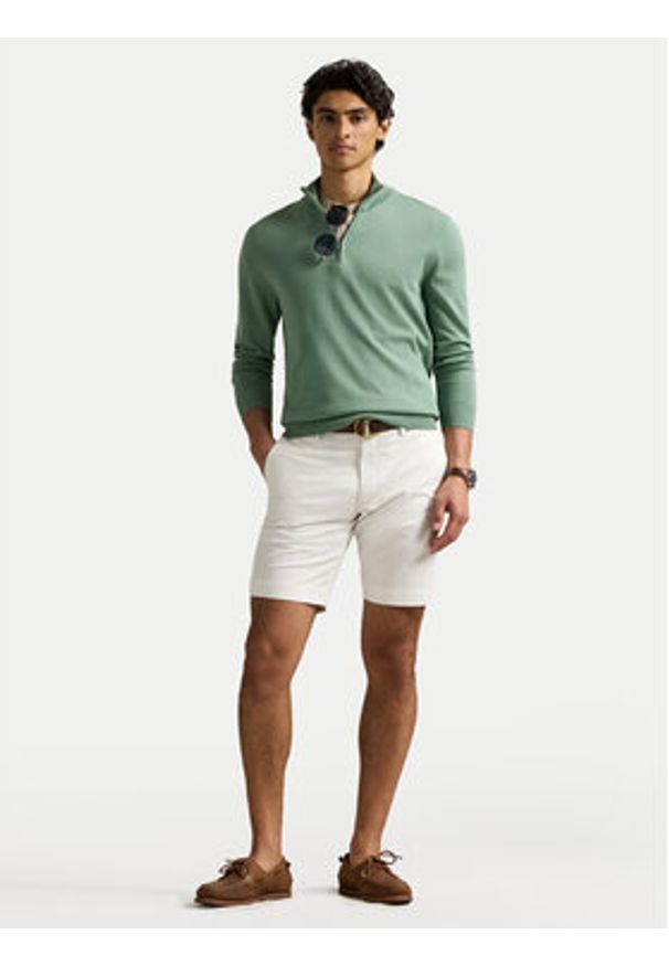 Polo Ralph Lauren Szorty materiałowe 710646709001 Biały Slim Fit. Kolor: biały. Materiał: bawełna