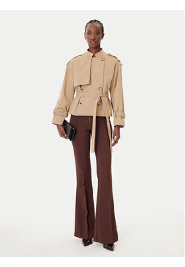 Rinascimento Płaszcz przejściowy CFC0124670003 Beżowy Regular Fit. Kolor: beżowy. Materiał: syntetyk