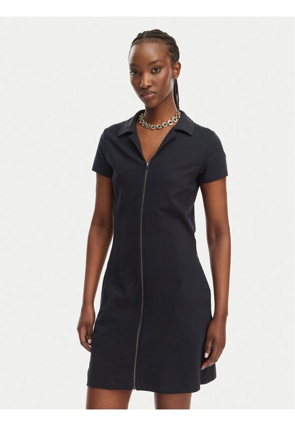 G-Star RAW - G-Star Raw Sukienka codzienna D28665-E406 Granatowy Regular Fit. Okazja: na co dzień. Kolor: niebieski. Materiał: wiskoza. Typ sukienki: proste. Styl: casual