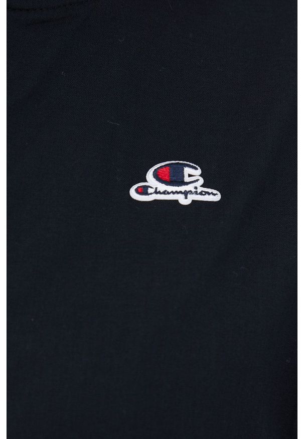 Champion kurtka bomber damski kolor czarny przejściowa oversize. Kolor: czarny. Materiał: włókno
