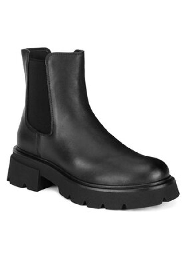 Badura Sztyblety WFA3115-1Z Czarny. Kolor: czarny. Materiał: skóra